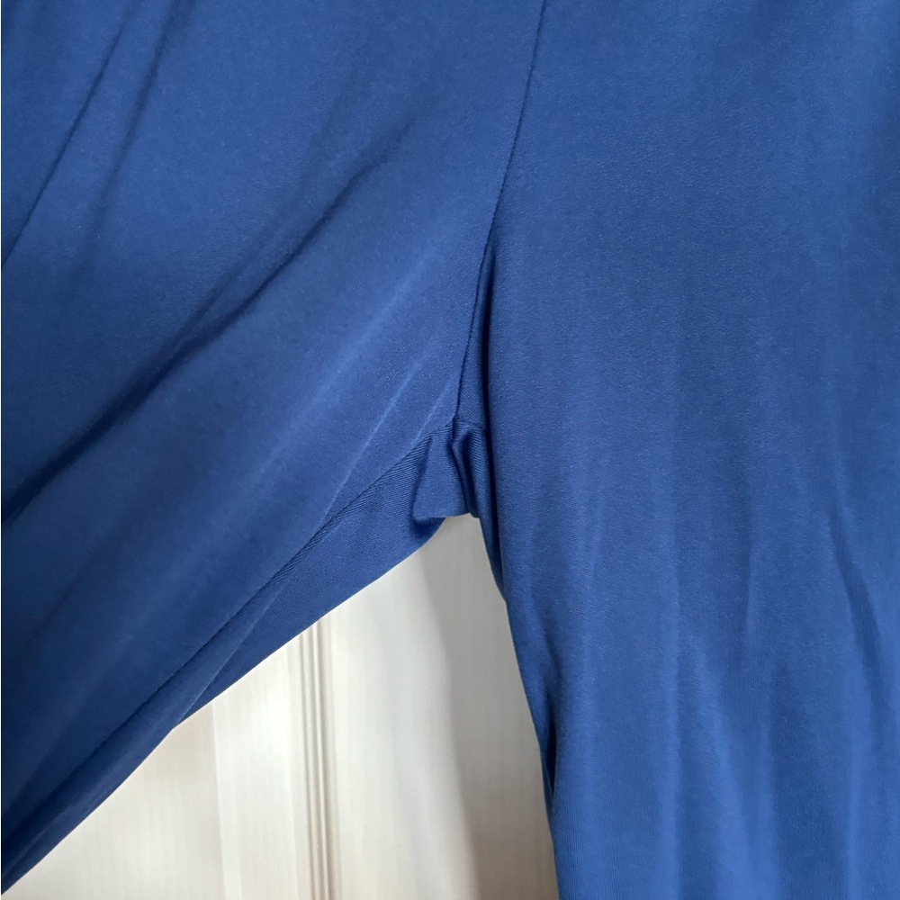 Adidas blue Y2K cropped capri soft pull on workout pants size Large - Picture 4 of 6